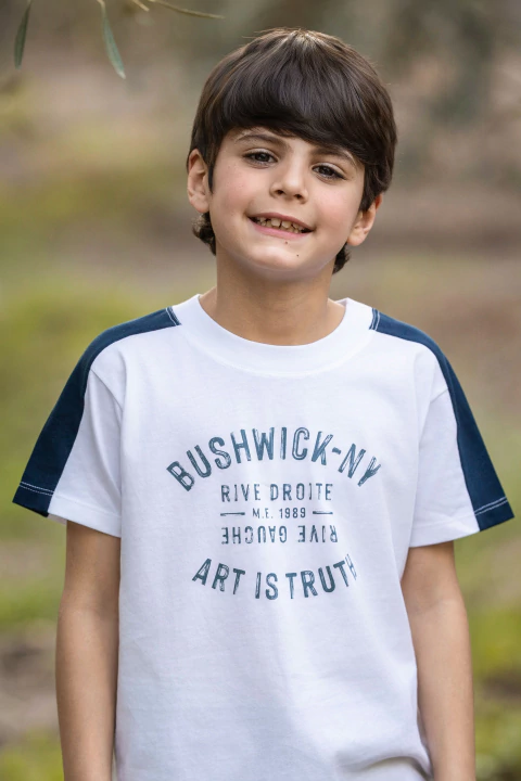 Remera de algodón combinada Bushwick-Ny Articulo: 45148600E - comprar online