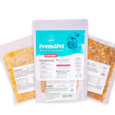 Kit Degustação Alimentação Natural para Cães Adultos Fresh4Pet 1kg - comprar online