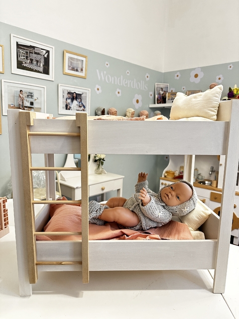 Cama doble muñecas BLANCA
