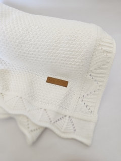 Mantita Tejida Granny blanca - comprar online