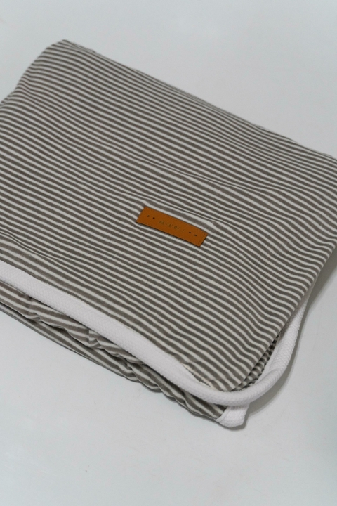 Manta gris Polar Soft con Corderito - comprar online