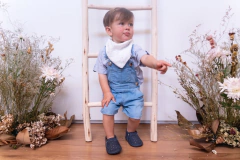 Mocasin Puntitos Azul - comprar online