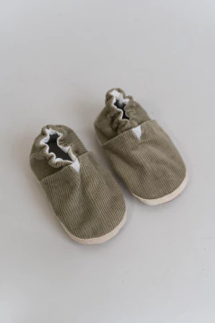Alpargata Corderoy Verde Cemento - Minoli
