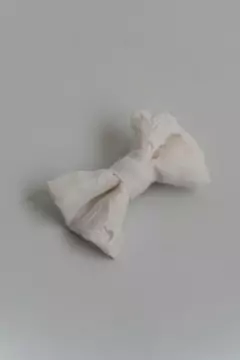 Hebilla moño blanca broderie