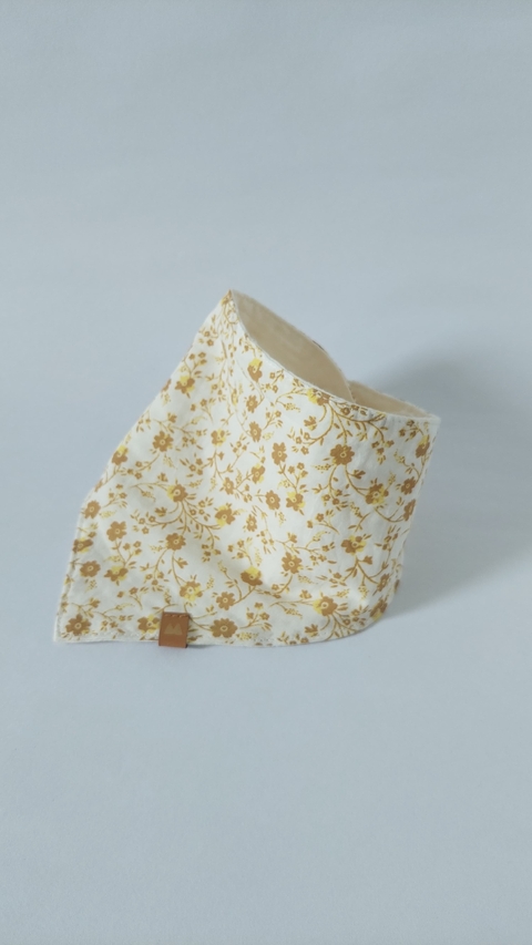Babero Reversible Flores amarillas