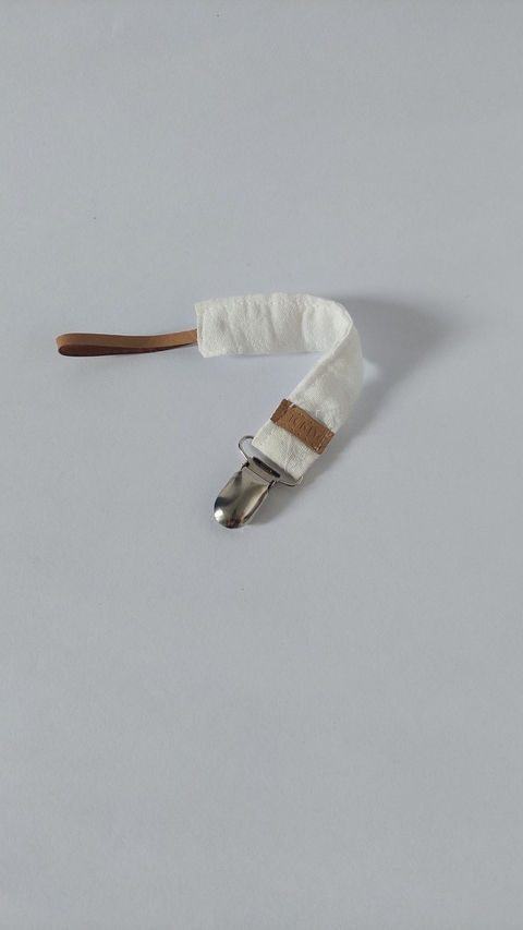 Porta chupetes Blanco tiza