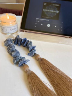 colar de mesa Quartzo Azul | tranquilidade - Laura Homrich | feelings