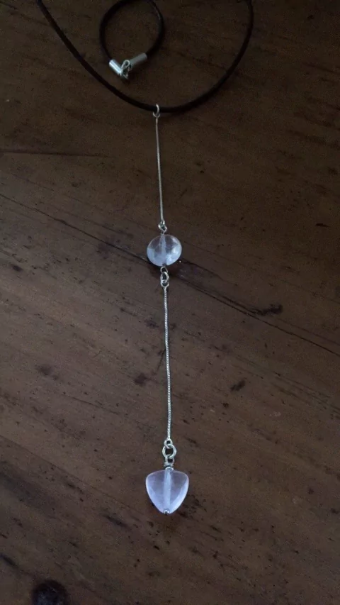 Gravatinha quartzo rosa