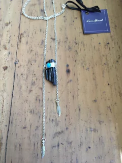 Gargantilha Turmalina negra com turquesa - Laura Homrich | feelings