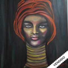 Alejandra Viterbori - Mujer jirafa ndebele (Óleo) - comprar online