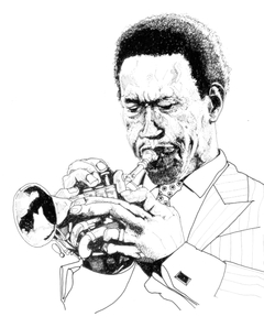 Don Cherry - Hernán Merlo - Dibujo (32 x 47 cm)