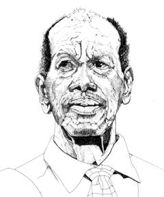 Ornette Coleman - Hernán Merlo - Dibujo (32 x 47 cm)