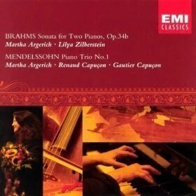 Martha Argerich: Brahms: Sonata for Two Pianos, Op. 34 - Mendelssohn: Piano Trio No. 1 - CD
