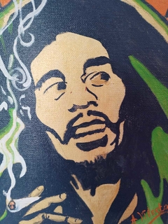 Alejandra Viterbori - Bob Marley (Acrílico sobre canvas)