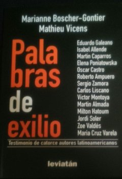 Palabras de exilio - Marianne Boscher-Gontier / Mathieu Vicens - Libro