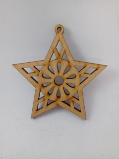 Adorno estrella círculo 7 cm