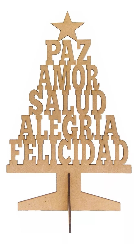 ÁRBOL DE NAVIDAD 30CM PALABRAS X 20U. FIBROFÁCIL MOD.1