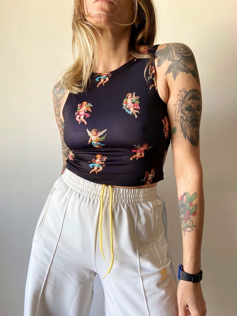 CROP SIN MANGAS ANGELITOS