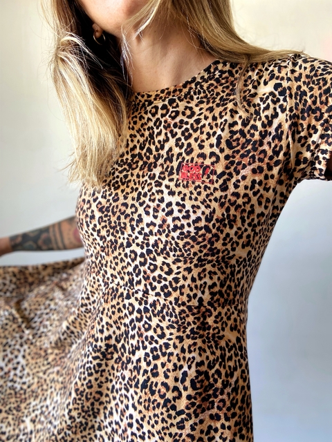 VESTIDO MANGUITAS LEOPARDITO