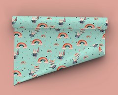 Autoadhesivo LAMINADO "arcoiris celeste" - comprar online