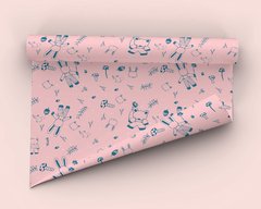 Autoadhesivo "Bosque línea rosa"