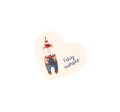 Pack 20 CORAZONES FELIZ CUMPLE oso en internet