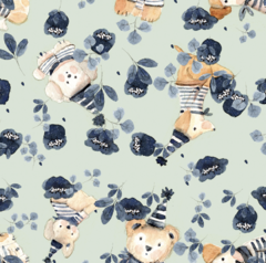 Gabardina 100 x 160 cm. "Cumple perritos"