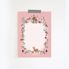 Sobres + Papel Carta "bosque" + estampillas