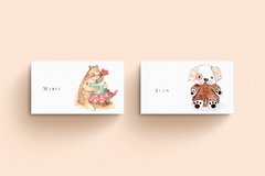 Tarjetas personales (Abrazo y Perrito)