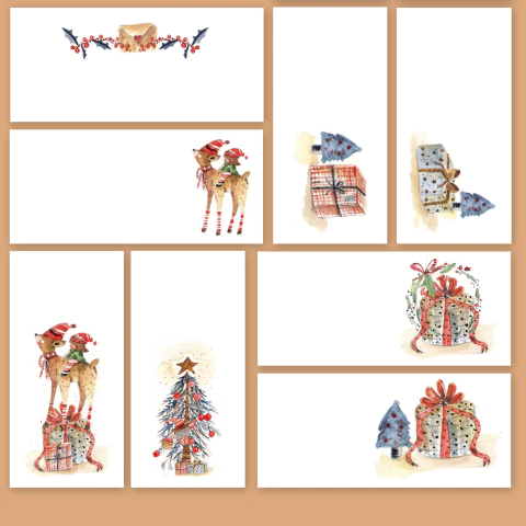 24 Tarjetas Dedicatoria NAVIDAD CUENTO