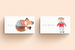 Tarjetas personales (zorrito y oso) - comprar online