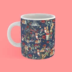 Taza acrílica navidad galletita azul