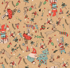 Autoadhesivo "NAVIDAD CONFITE OCRE"