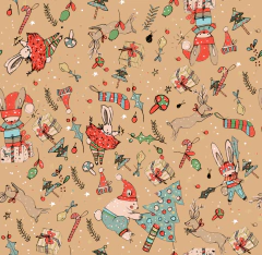 Cartulina "NAVIDAD CONFITE OCRE"