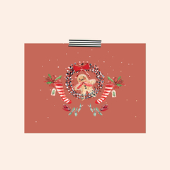 Sobre navidad bordo (x 8)