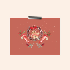 Sobre navidad bordo (x 8)