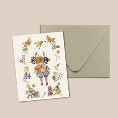TARJETA NAVIDAD IKI CON SOBRE