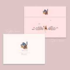 Colección de 10 tarjetas y sobres ilustrados - comprar online