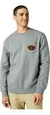 BUZO FOX AT BAY CREW FLEECE (GRIS) - comprar online