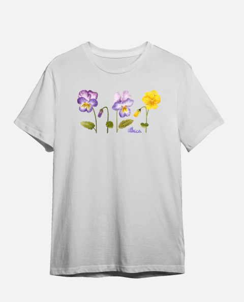 Remera de Algodón Jardín Lila - comprar online
