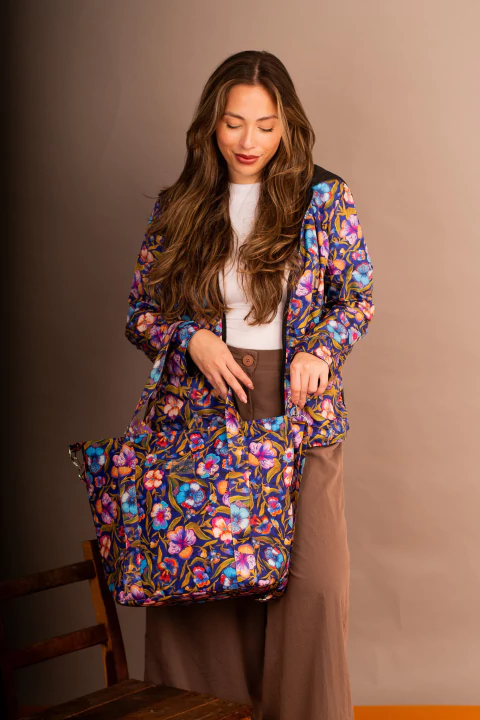 Bolso Tote Grande Pensamiento Fullcolor Azul - comprar online