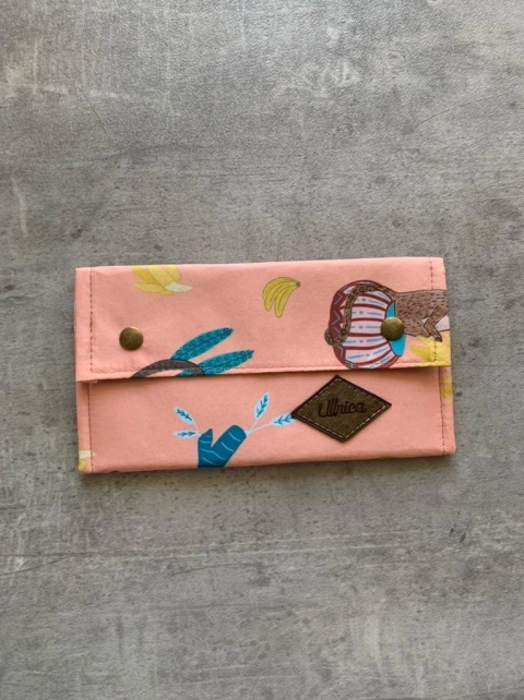 Billetera larga MONITOS CORAL
