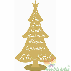 Arvore de Natal 30cm com palavras