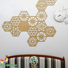 Painel Cobogó 06 Hexagonal 26x30cm - comprar online