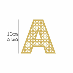 Letras MDF Imitação Palha Indiana 10cm altura Valor Individual - comprar online