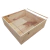 Caixa estojo 30x30x10 tampa transparente - pinus