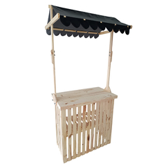 Balcão Portátil ripado com Tenda barraquinha - Pinus - comprar online