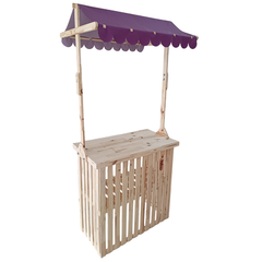 Balcão Portátil ripado com Tenda barraquinha - Pinus - loja online