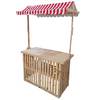 Balcão Portátil ripado 120cm com tenda - Pinus - comprar online
