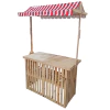 Balcão Portátil ripado 120cm com tenda - Pinus - comprar online